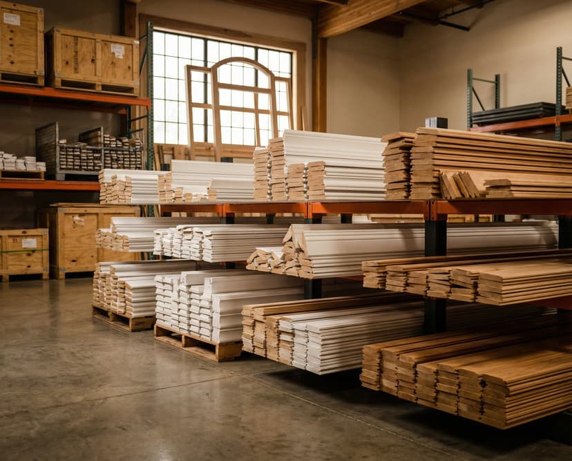 Prefinished architectural millwork and trim