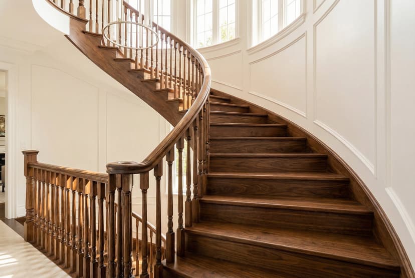 Factory prefinished hardwood stair parts and treads